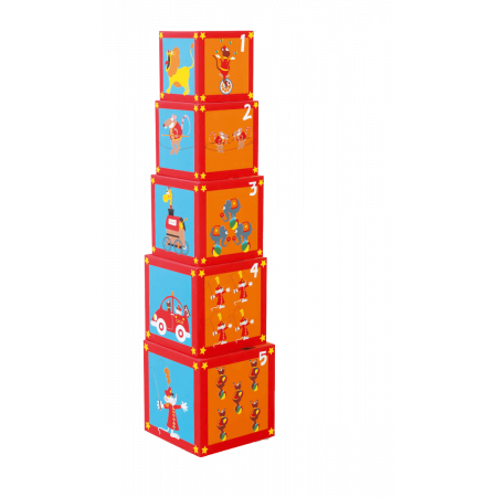Кубики SCRATCH 6181050 Stacking Tower Сircus