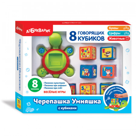 Игрушка АЗБУКВАРИК 82213 Черепашка Умняшка с кубиками