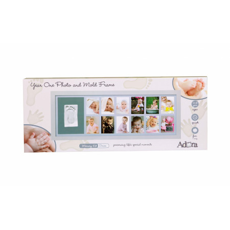 Набор ADORA NP067 Рамка для детского отпечатка "12 месяцев" (белая)