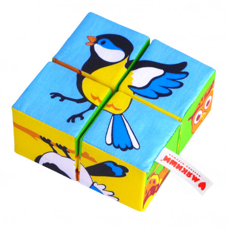 Кубики МЯКИШИ 239 Собери картинку Птицы Кубики МЯКИШИ 239 Собери картинку Птицы