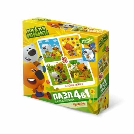 Пазл ORIGAMI МиМиМишки.Лакомый кусочек 4 в 1 3514