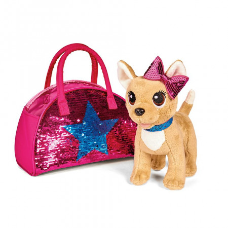 Мягкая игрушка CHI CHI LOVE Cобачка "Блестящая мода" с сумочкой 5893351