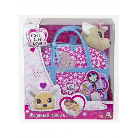 Мягкая игрушка CHI CHI LOVE Собачка "Звездный стиль" с сумочкой 589311 Мягкая игрушка CHI CHI LOVE Собачка "Звездный стиль" с сумочкой 589311