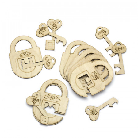Обучающий набор WOODLAND Замочки и ключики 8 шт 063204