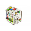Бизиборд IWOODPLAY домик Мультицвет 28х28х35 (свет) id-04-02