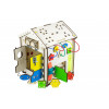 Бизиборд IWOODPLAY домик Мультицвет 28х28х35 (свет) id-04-02