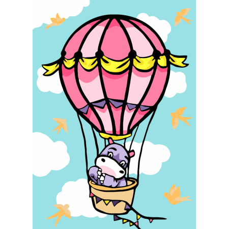 Раскраска по номерам РУССКАЯ ЖИВОПИСЬ Воздушное путешествие KHD09