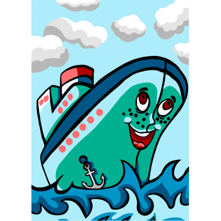 Раскраска по номерам РУССКАЯ ЖИВОПИСЬ По синему морю KHD10