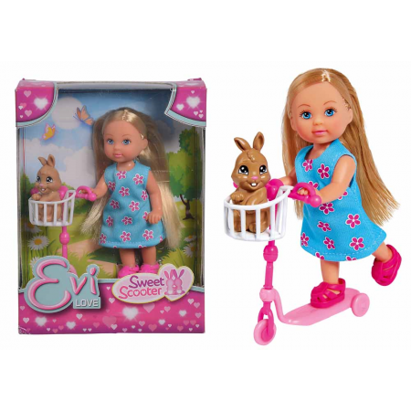 Кукла EVI на самокате с кроликом 5733338