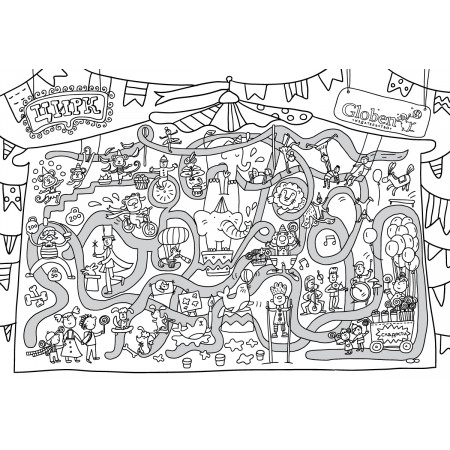 Раскраска-плакат GLOBEN Цирк 100х70см PA094
