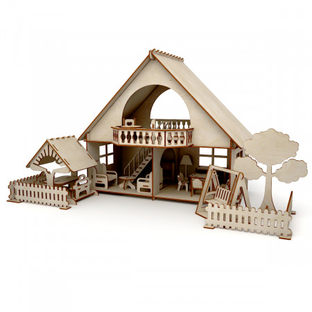 Домик HAPPYKON летний с мебелью HK-D005