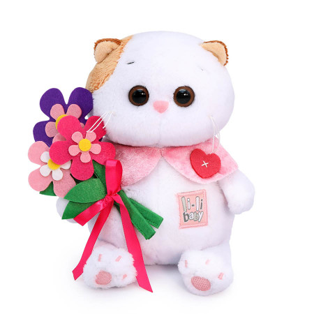 Мягкая игрушка BUDI BASA Ли-Ли BABY с цветами из фетра 20 см LB-046 Мягкая игрушка BUDI BASA Ли-Ли BABY с цветами из фетра 20 см LB-046