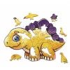 Деревянный пазл WOODLANDTOYS Динозаврик 55 дет. 147104