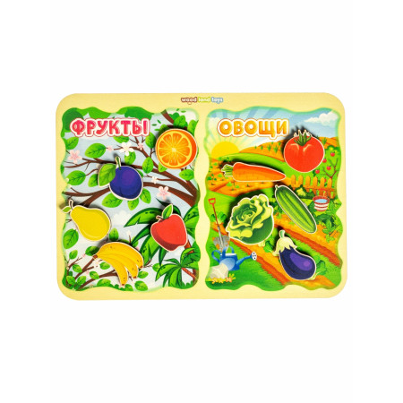 Обучающий набор WOODLANDTOYS Фрукты-овощи 117203