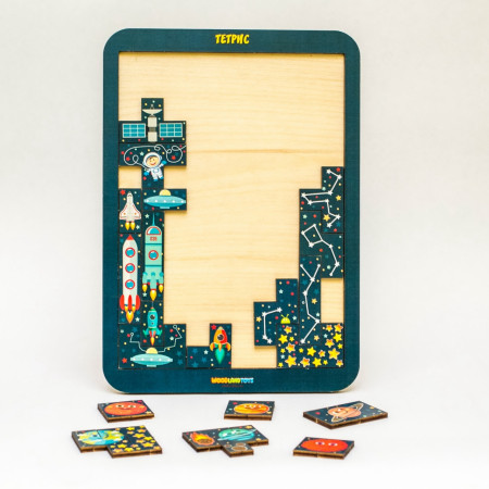 Логическая игра WOODLANDTOYS Тетрис большой Космос 65113