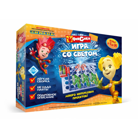 Конструктор ЗНАТОК Фиксики. Игра со светом ZP-70826