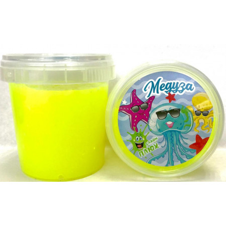 Слайм ПЛЮХ Медуза светящаяся желтая, 120 г 2377