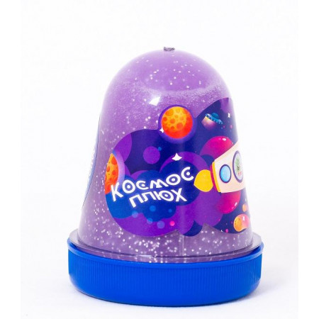 Слайм ПЛЮХ Космос фиолетовый светящийся с блестками, 130 г 1103