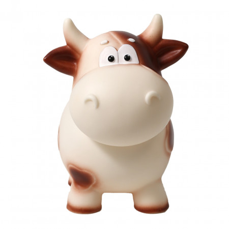 Игрушка ВЕСНА копилка Бык пятнистый, молочный В3992