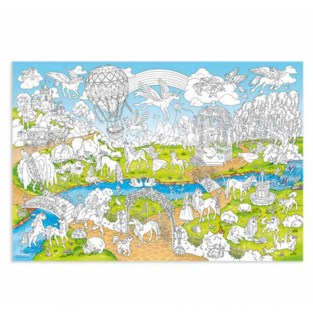 Раскраска-плакат ГЕОДОМ Единороги, большая 6485