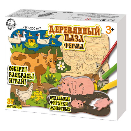 Деревянный пазл ДЕСЯТОЕ КОРОЛЕВСТВО Ферма 2819