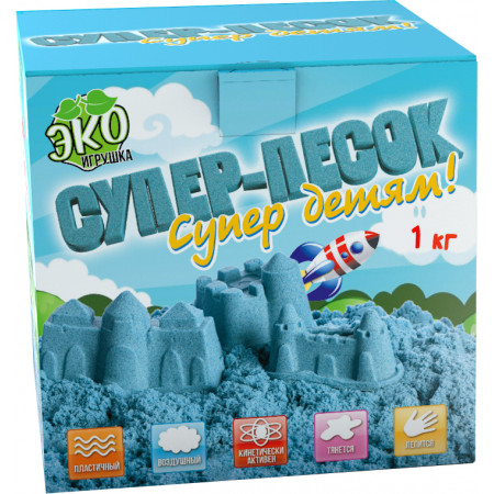 Песок ИННОВАЦИИ ДЛЯ ДЕТЕЙ голубой 1 кг 844