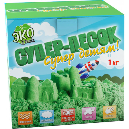 Песок ИННОВАЦИИ ДЛЯ ДЕТЕЙ зеленый 1 кг 846