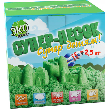Песок ИННОВАЦИИ ДЛЯ ДЕТЕЙ зеленый 2,5 кг 852
