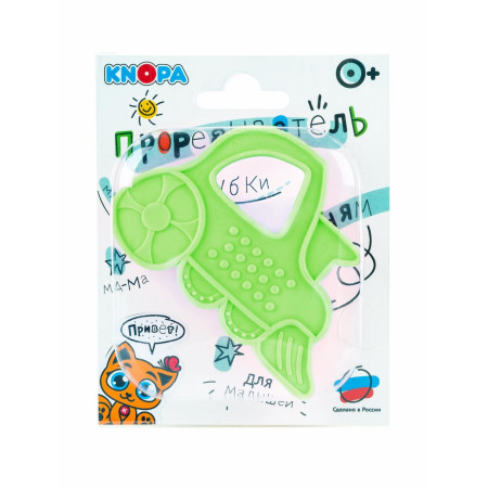 Прорезыватель KNOPA Паровозик, зеленый 80065