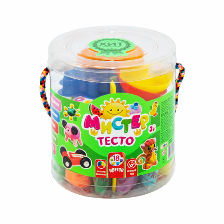 Масса для лепки STRATEG мистер тесто 18 цветов 71108