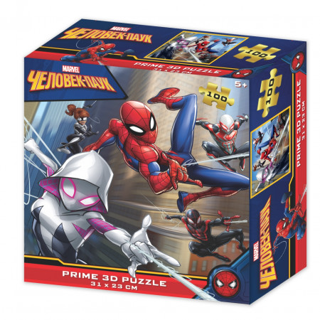 Стерео пазл PRIME 3D Человек-паук и женщина-паук 100 дет. 13828