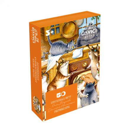 Деревянный пазл DAVICI Счастливые коты 50 дет. 7-71-07-050