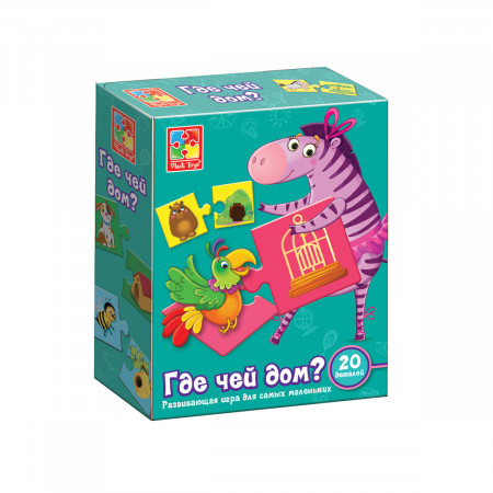 Развивающая игра VLADI TOYS Где чей домик? VT1804-08