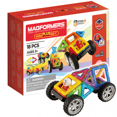 Магнитный конструктор MAGFORMERS Wow Plus Set 18 дет. 707020