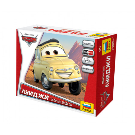 Сборная модель ZVEZDA Тачки. Луиджи 2016