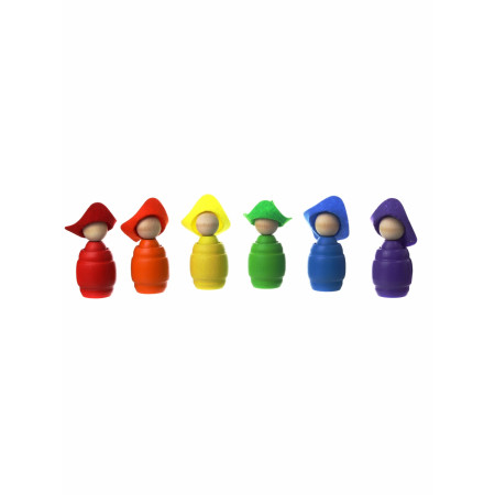 Сортер WOODLANDTOYS Ребята в шляпах и бочонки 152302