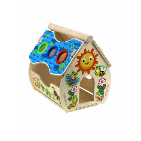 Сортер WOODLANDTOYS Домик Букашки 152103