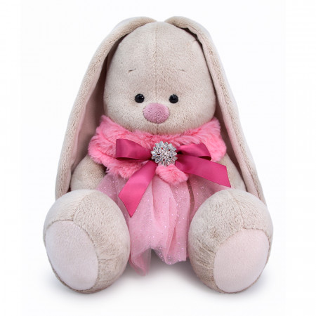 Мягкая игрушка BUDI BASA Зайка Ми в меховой горжетке 18 см SidS-432