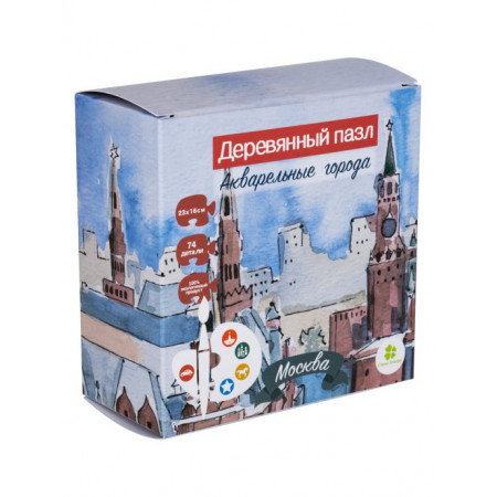 Деревянный пазл CLEVER ENERGY Москва 74 дет. 5236