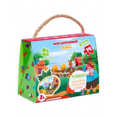 Деревянный пазл CLEVER ENERGY Репка 14 дет. 5177