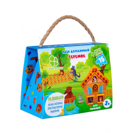 Деревянный пазл CLEVER ENERGY Теремок 15 дет. 5180