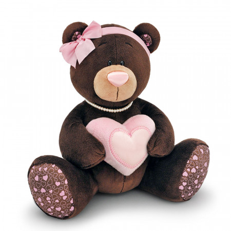 Мягкая игрушка ORANGE TOYS Мишка Milk с сердцем 15 см M003/15 Мягкая игрушка ORANGE TOYS Мишка Milk с сердцем 15 см M003/15