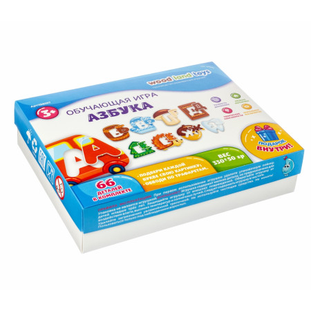 Обучающая игра WOODLANDTOYS Азбука 156107