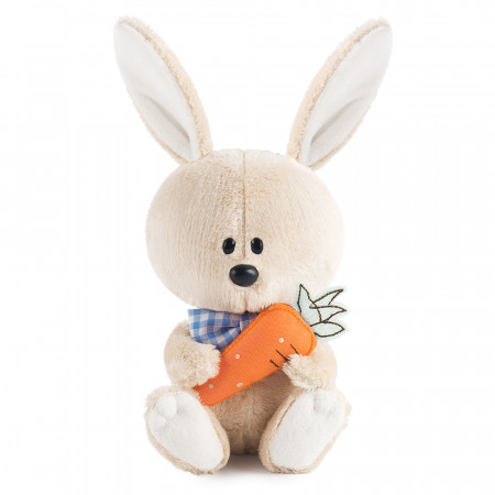 Мягкая игрушка BUDI BASA Заяц Антоша с морковкой 15 см LE15-053