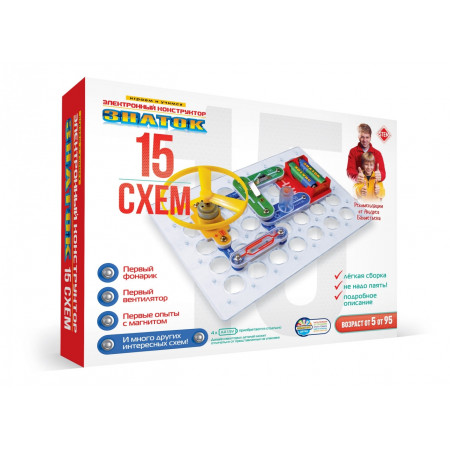 Конструктор ЗНАТОК 15 схем ZP-70818