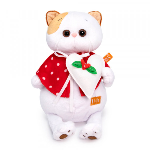 Мягкая игрушка BUDI BASA Ли-Ли в накидке с сердцем 27 см LK27-095