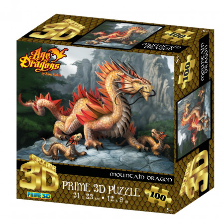 Стерео пазл PRIME 3D Золотой горный дракон 100 дет. 13580