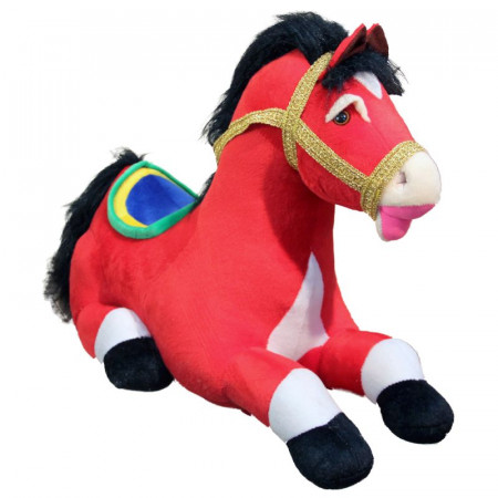 Мягкая игрушка Конь Эльбрус (С) /65 см/, цвет Красный