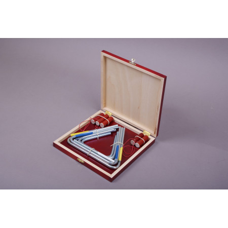 Комплект треугольников № 1 "Профи" в деревянном кейсе (10-12-14-16-18 см., диаметр 8 мм.)