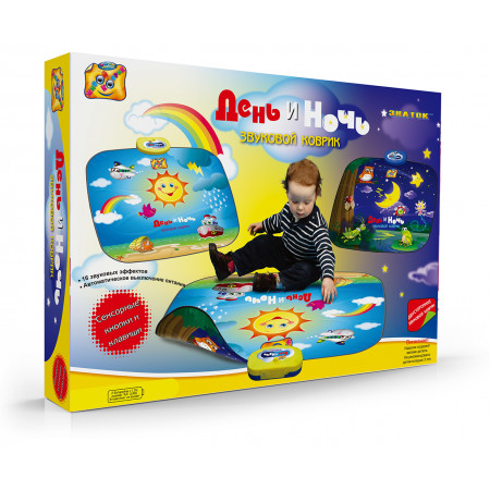 Интерактивное пособие ЗНАТОК SLW9820 Звуковой коврик "день и ночь"